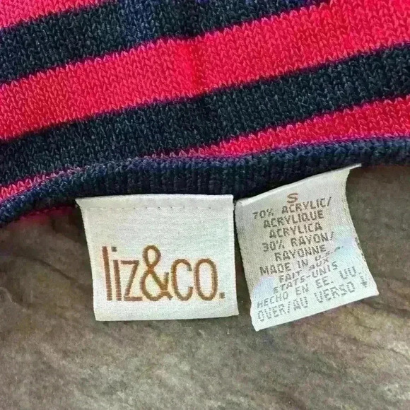 Vintage Lightweight Red and Blue Striped Sweater Size Small - Picture 4 of 6